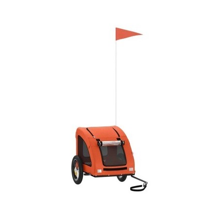 VidaXL Fahrradanhänger Hund 124x53x53cm (L x B x H) orange