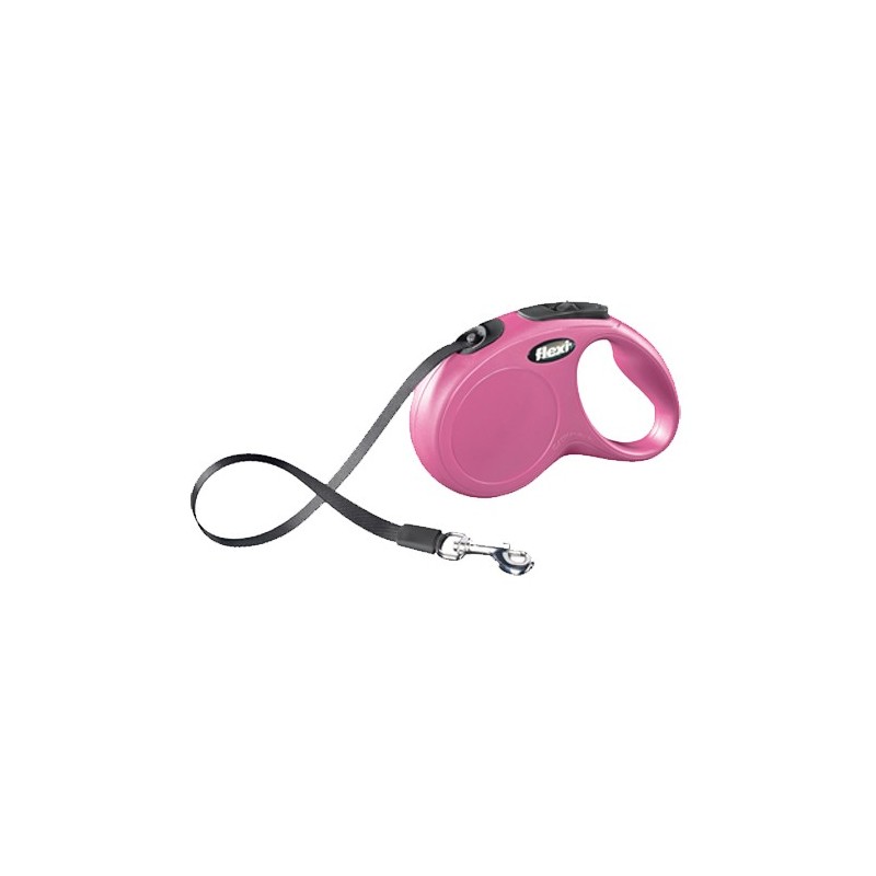Flexi Gurt-Leine New Classic - Tape Leash - Schwarz - L