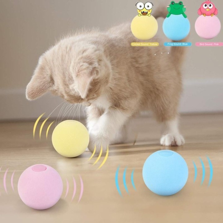 1PC Call Cat Spielzeug Ball Interaktiver Ball Gravitationsball Heimtierbedarf Katzenspielzeug Ball Mit Sound Attract Cat blau