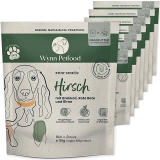 Wynn Petfood Nassfutter zum Anrühren Hirschmenü 8 x 400g