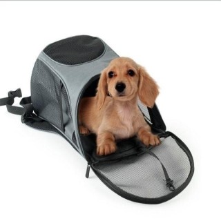 Haustier Tasche Ausflug Tragetasche Nylon Katze und Hund Atmungsaktiv Rucksack Faltbare Haustier Box S blau/schwarz