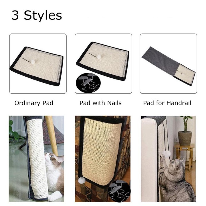 Katzenkratzer, Katzenkratzpad mit Nägeln, Katzennagelbesatz, Möbelschutz, kratzfeste Katze Ordinary Style beige