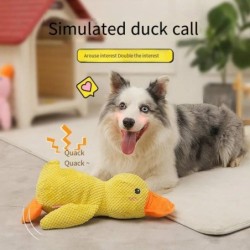 Hundespielzeug Stampfende Ente Bissfest Knirschende Zähne Reinigung Hund Interaktive Unterhaltung Welpen Haustier Plüsch Spie