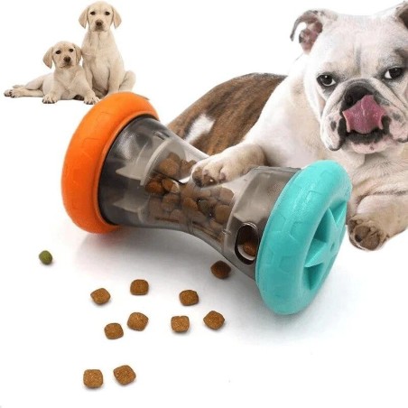1Pc Interaktives Hundespielzeug im Hanteldesign, auslaufendes Futterspielzeug für Hunde, langsame Zufuhr, Kauspielzeug, inter