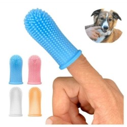 Hund Super Weiche Haustier Finger Zahnbürste Zähne Reinigung Mundgeruch Pflege Ungiftig Silikon Zahnbürste Werkzeug Hund Katz
