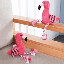 Quietschspielzeug in Tierform, Plüsch-Hundespielzeug, süßes, bissfestes Cord-Hundespielzeug für kleine und große Hunde, Welpe