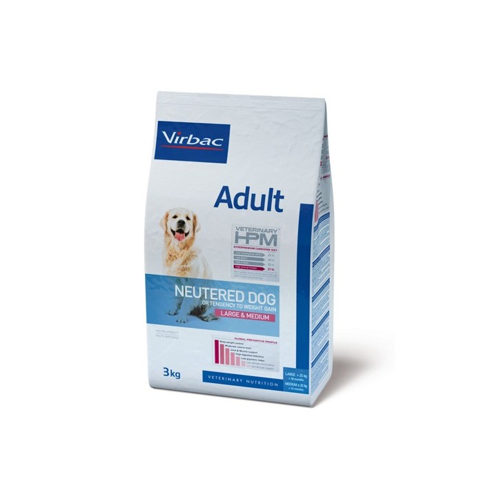 Veterinary HPM Adult Large & Medium Neutered Hundefutter - 3 kg