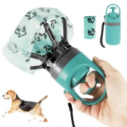 Haustiertoilette Tragbarer Müllbeutel für den Außenbereich Hundetoilette Sechs-Klauen-Schaufel Haustier-Fäkalienspender