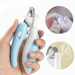 Professionelle Haustier-Nagelknipser mit LED-Licht, Haustier-Klauenpflegeschere für Hunde, Katzen, Kleintiere, Pfoten-Nagelsc