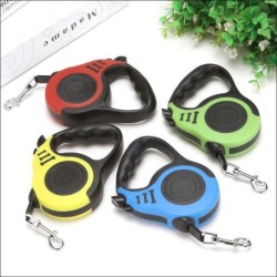 Robuste Hundeleine für kleine und mittelgroße Hunde, automatisch, flexibel, einziehbar, Nylon, 3/5 m, Zugleine für Welpen, Ka
