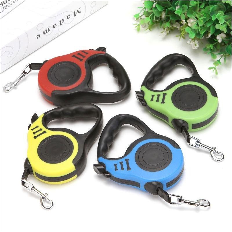 Robuste Hundeleine für kleine und mittelgroße Hunde, automatisch, flexibel, einziehbar, Nylon, 3/5 m, Zugleine für Welpen, Ka