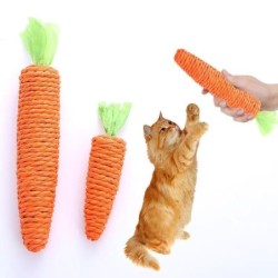 Karotten-Haustier-Katzenspielzeug, Papierseil, Kauspielzeug, integrierte Glocke, kleine Tiere, niedliches Haustierspielzeug r