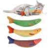Katzenspielzeug, 3D-Simulation Fisch, Goldfisch, Kätzchenspielzeug, Kissenfisch, interaktiv klingend, Katzenkau- und Bissspie