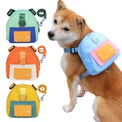 Haustier-Rucksack mit Geschirrhalsband für Reisen im Freien, tragbarer Hundetrainings-Leckerli-Beutel, Hüfttasche für Welpens