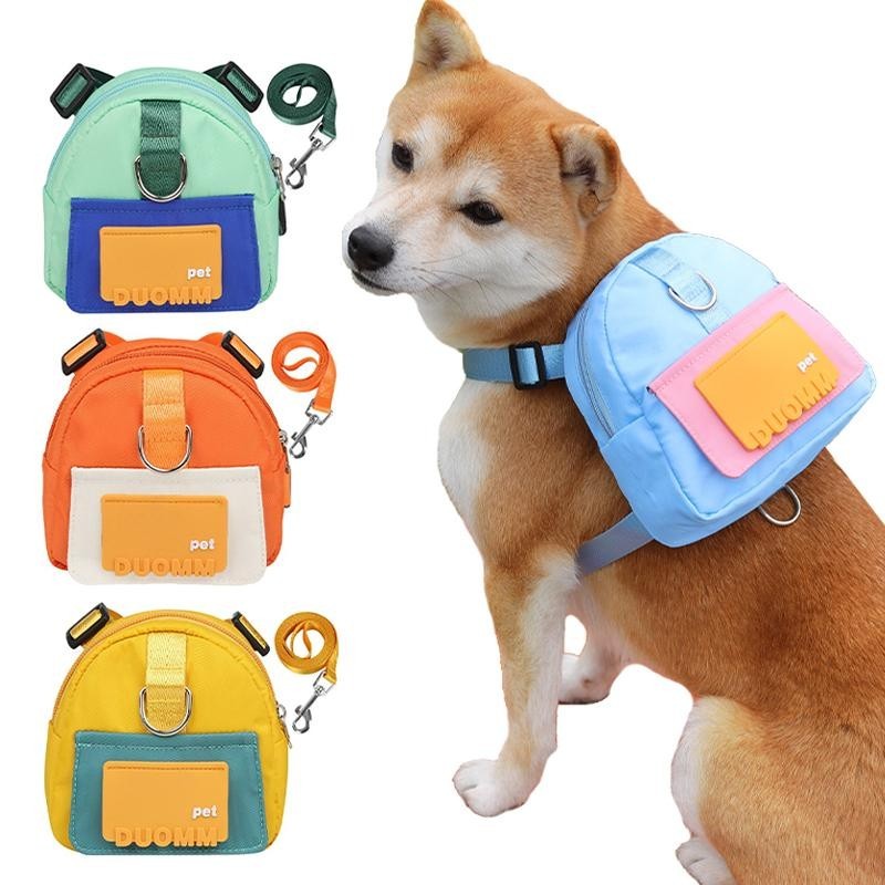 Haustier-Rucksack mit Geschirrhalsband für Reisen im Freien, tragbarer Hundetrainings-Leckerli-Beutel, Hüfttasche für Welpens