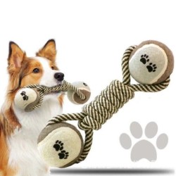 Haustier Kauspielzeug Baumwollseil Tennis Hantel Ball Hund Interaktives Spielzeug Haustier Spielbedarf