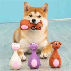Hundespielzeug aus Latex mit quietschendem Elefanten-/Kuh-Sound, Stimmspielzeug für kleine und große Hunde, bissfestes Spielz