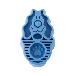 Pet Bad Pinsel Reiniger Katze Welpen Waschen Werkzeuge Hund Massage Kamm Reinigung Pinsel Pet Haar Entfernung Werkzeuge blau