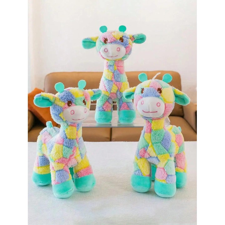 1 Stück Buntes Plüschspielzeug mit Cartoon-Hirsch-Design für Haustiere, Zähneknirschen, langlebiges Kauspielzeug für interakt