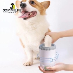 Automatischer Fußwaschbürste für Hunde, weiche Silikonnadel, Hundepfotenreiniger, Pfotenwaschbecher, Waschbecher für Hunde un
