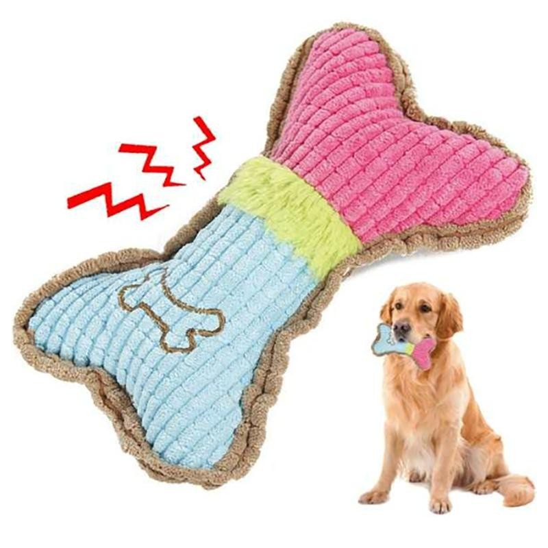 1pc Hund Quietschende Spielzeug Plüsch Hunde Kauen Spielzeug Für Welpen Zahnen Kauen Biss Beständig Interaktive Spielzeug Pet