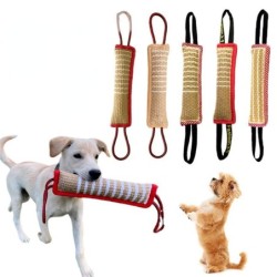 Langlebiges Hundetrainings-Schlepperspielzeug, Hundebiss-Stick-Kissen, Welpenspielzeug mit Seilgriffen, Hundetraining, intera