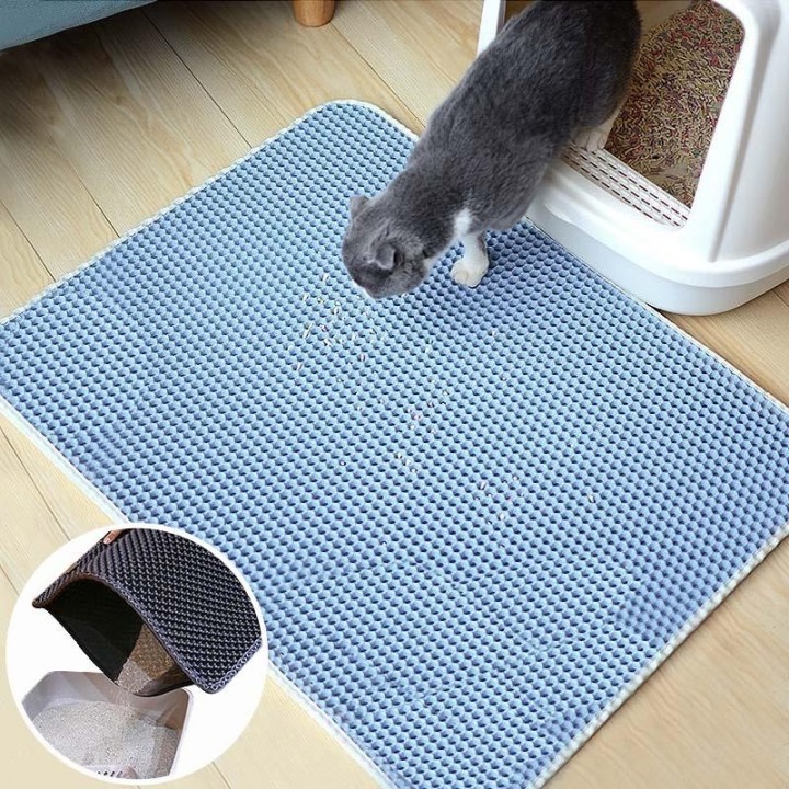 40*50 cm Haustier Katzenstreu Matte Faltbare EVA Doppel-Schicht Katzen Matte Unten Nicht-slip Pet streu Katze Matte Pet Wurf