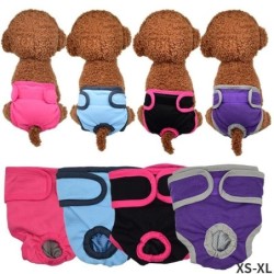 Mode Hund Physiologische Hosen Windel Sanitär Waschbar Weibliche Hund Höschen Für Hunde Sanitär Höschen S schwarz