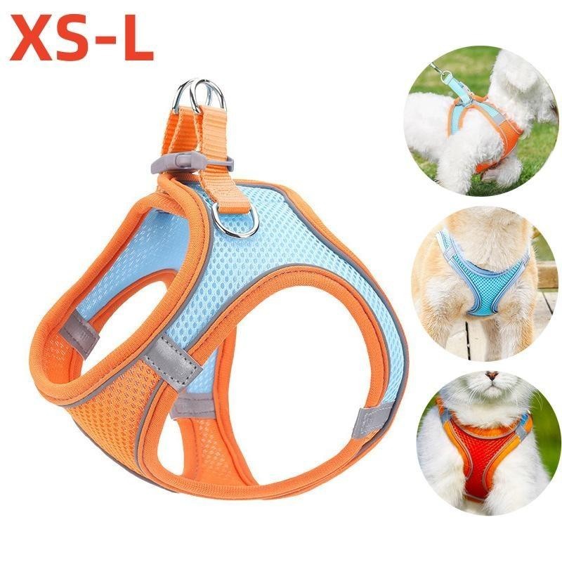XS-L Outdoor Dog Walking Atmungsaktive Weste Stil Brustgurt Reflektierendes Zugseil Heimtierbedarf für Chihuahua Kleine große