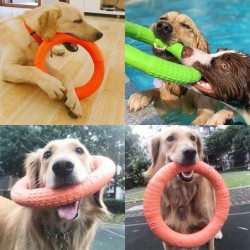 Hundespielzeug für große Hunde, EVA, interaktives Trainingsring-Puller-Resistent für Hunde, fliegende Scheiben, Beißring-Spie