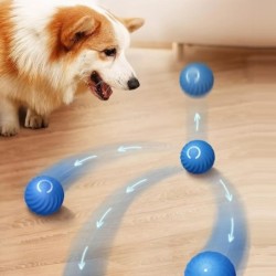 1 Stück automatisches Rollballspielzeug, langlebiges Kauballspielzeug für Hunde, Schleifspielzeug für Haustiere, Schwerkraft-