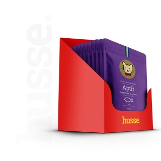 husse Box: 12 x 70 g. Aptit Thunfisch. Leckerer frischer Thunfisch in Sauce