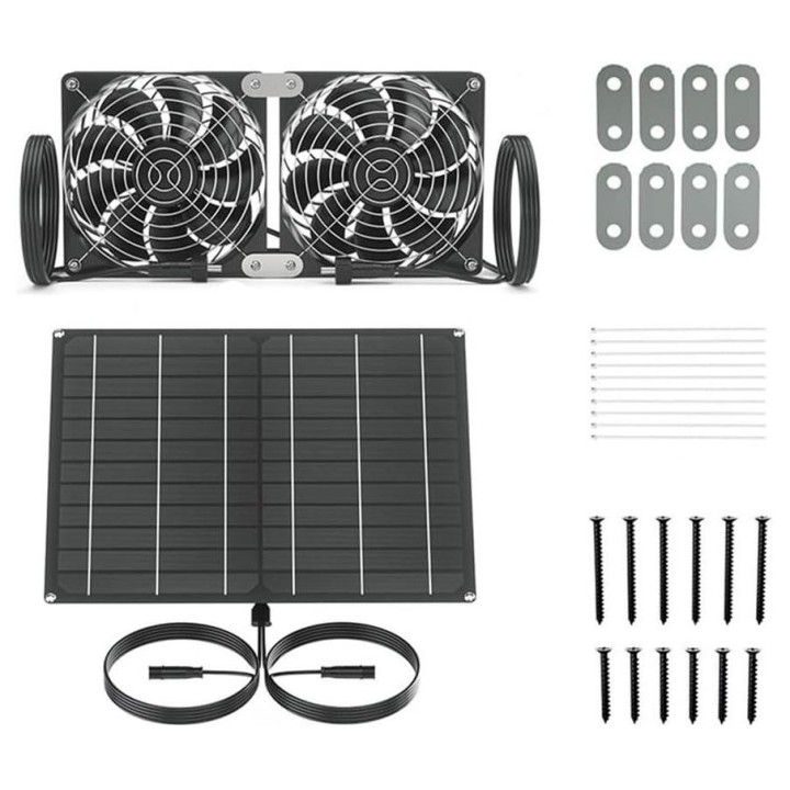 15W wasserdichter Ventilator, geeignet für Gewächshaus im Freien, Hühnerstall Solar