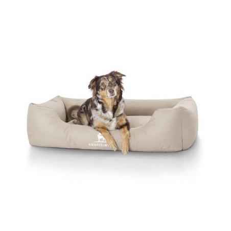 Knuffelwuff Hundebett Finlay aus Nylongewebe beige XL