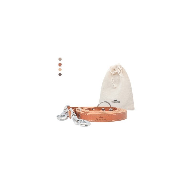 Freudentier Führleine aus Leder cognac 2 cm