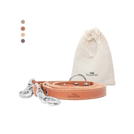 Freudentier Führleine aus Leder cognac 2 cm