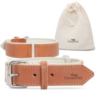 Freudentier gefüttertes Halsband aus Leder XXL