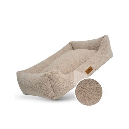 Freudentier Orthopädisches Hundebett aus kuschelweichem Teddystoff M