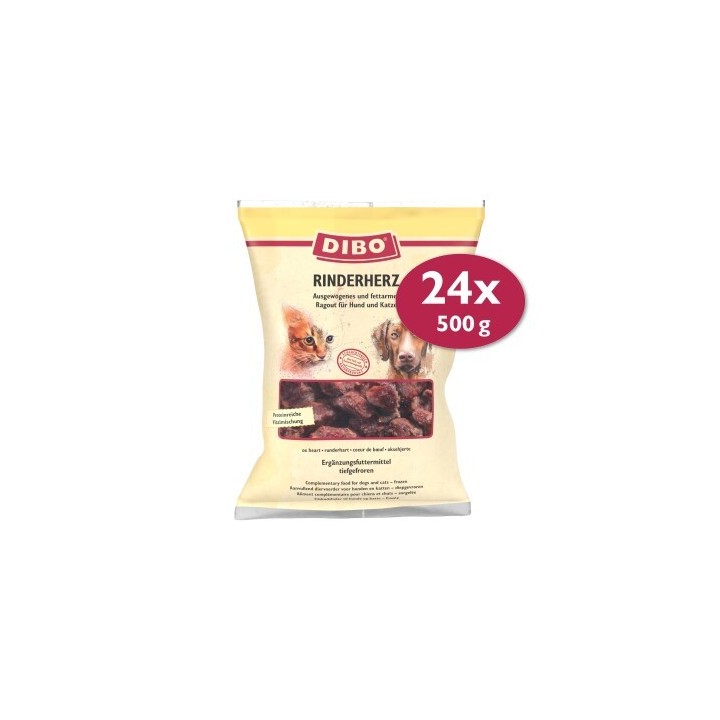 DIBO Frostfutter Rinderherz 24x500 g