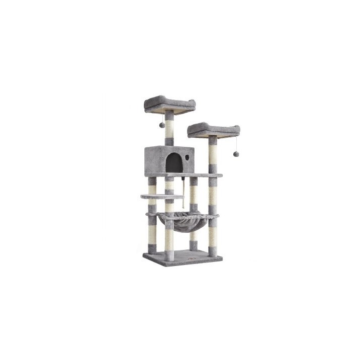 FEANDREA Kratzbaum 143cm hellgrau hellgrau