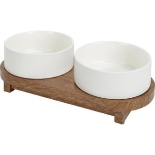 more Lifestyle MORE Keramik Doppelnapfständer Premier weiß