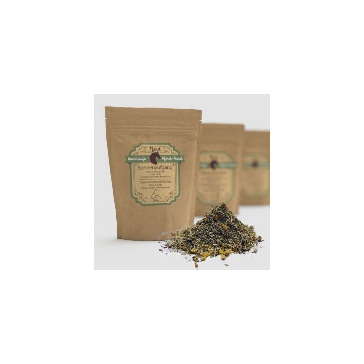 Hand aufs Pferd/Hund Magen – Darm Kräuter für Pferde – Sonnenaufgang 1kg