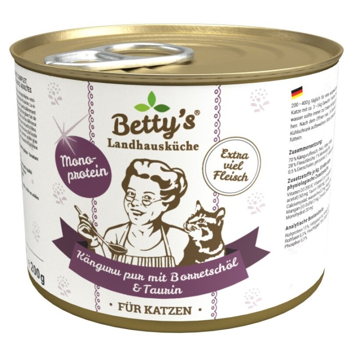 Betty's Landhausküche Känguru Pur 6x200 g