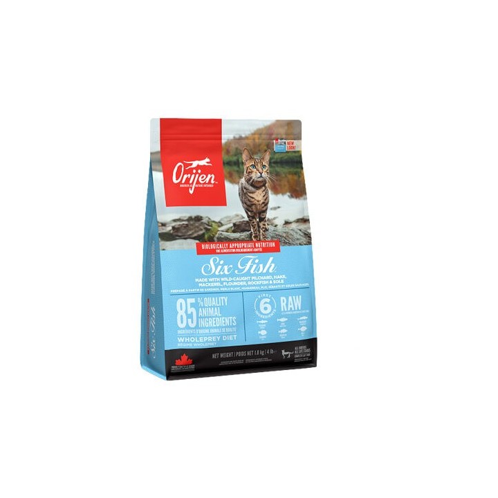 Orijen Six Fish Whole Prey Katzenfutter - 5,4 kg