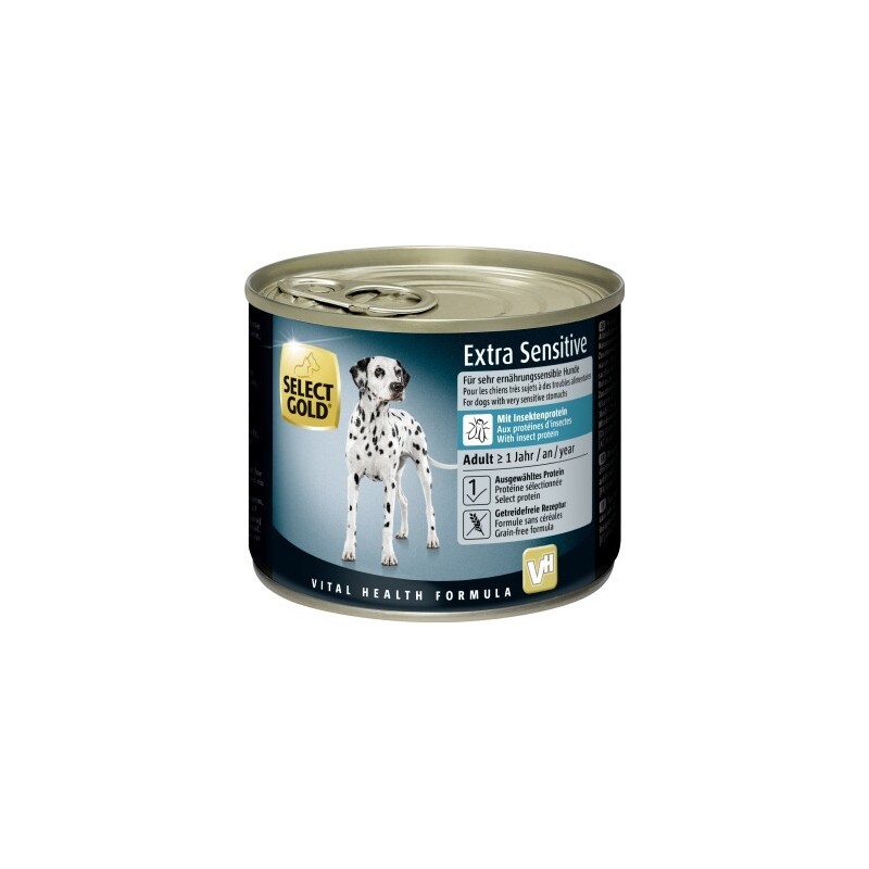 SELECT GOLD Nassfutter Hund Extra Sensitive Adult Insect 24x200 g