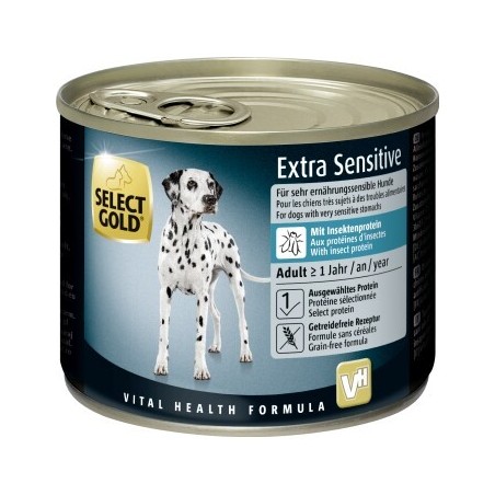 SELECT GOLD Nassfutter Hund Extra Sensitive Adult Insect 24x200 g