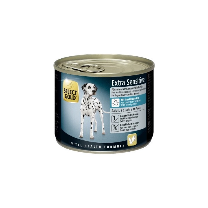 SELECT GOLD Nassfutter Hund Extra Sensitive Adult Insect 24x200 g