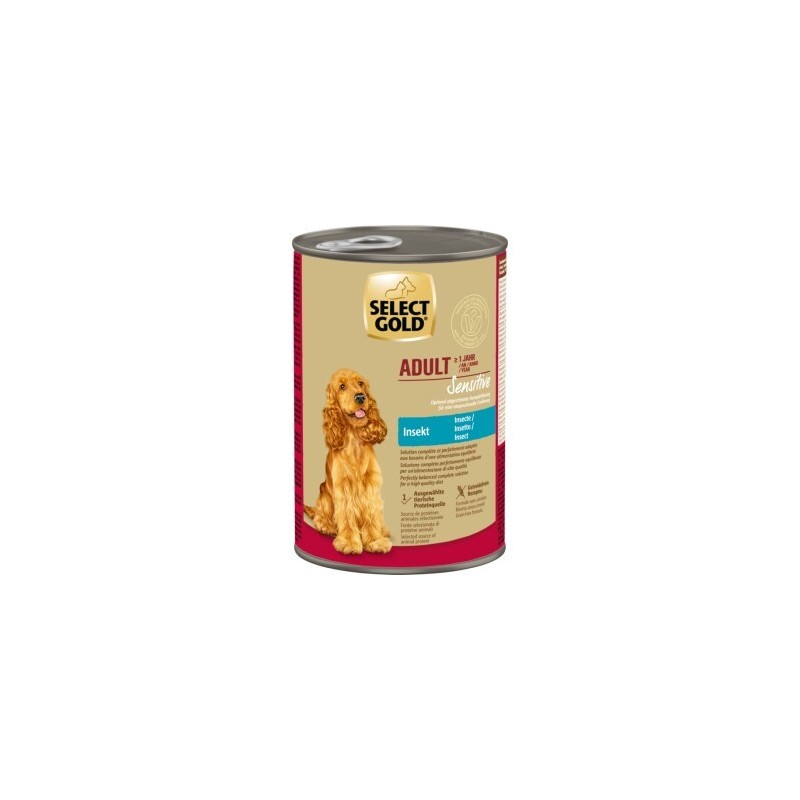 SELECT GOLD Nasfutter Hund Extra Sensitive Adult Insect 12x400 g