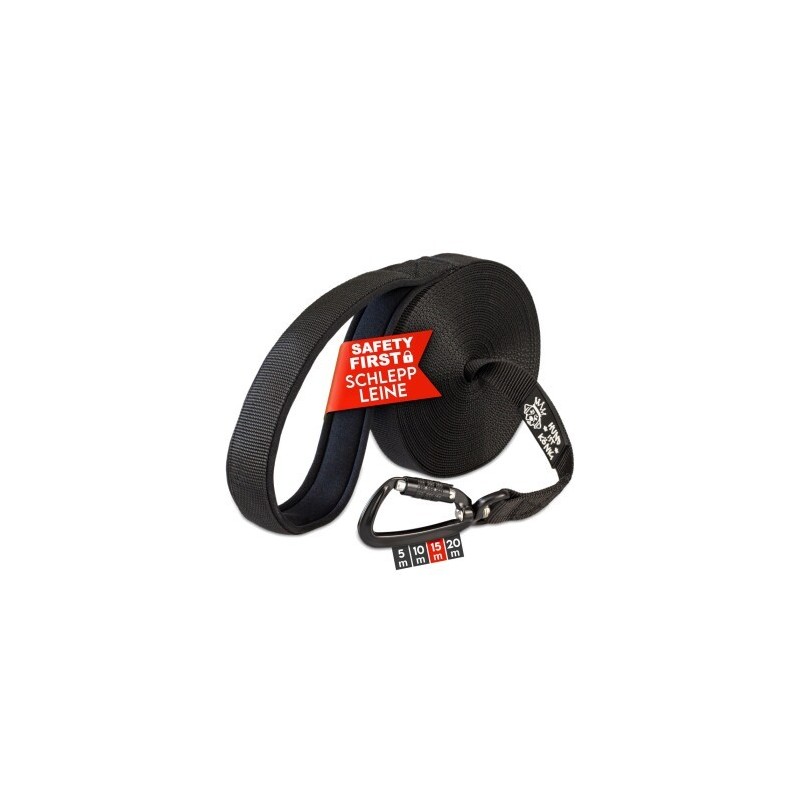 HUND IST KÖNIG ® Hunde Schleppleine mit Sicherheitskarabiner & gepolsterter Handschlaufe 15 m