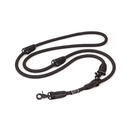 HUND IST KÖNIG ® 2,3 m verstellbare Führleine für Hunde schwarz 1,5 cm, 2,3 m